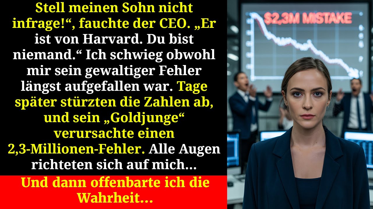 Der CEO lachte mich aus doch ein 2,3-Millionen-Fehler machte mich unübersehbar…