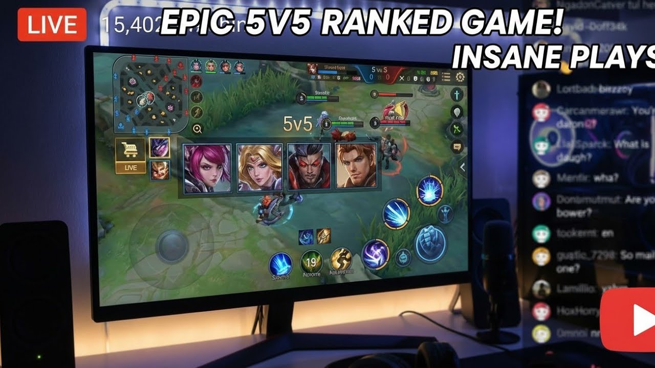 moba legends 5v5 live stream in mobail Gemply 😅