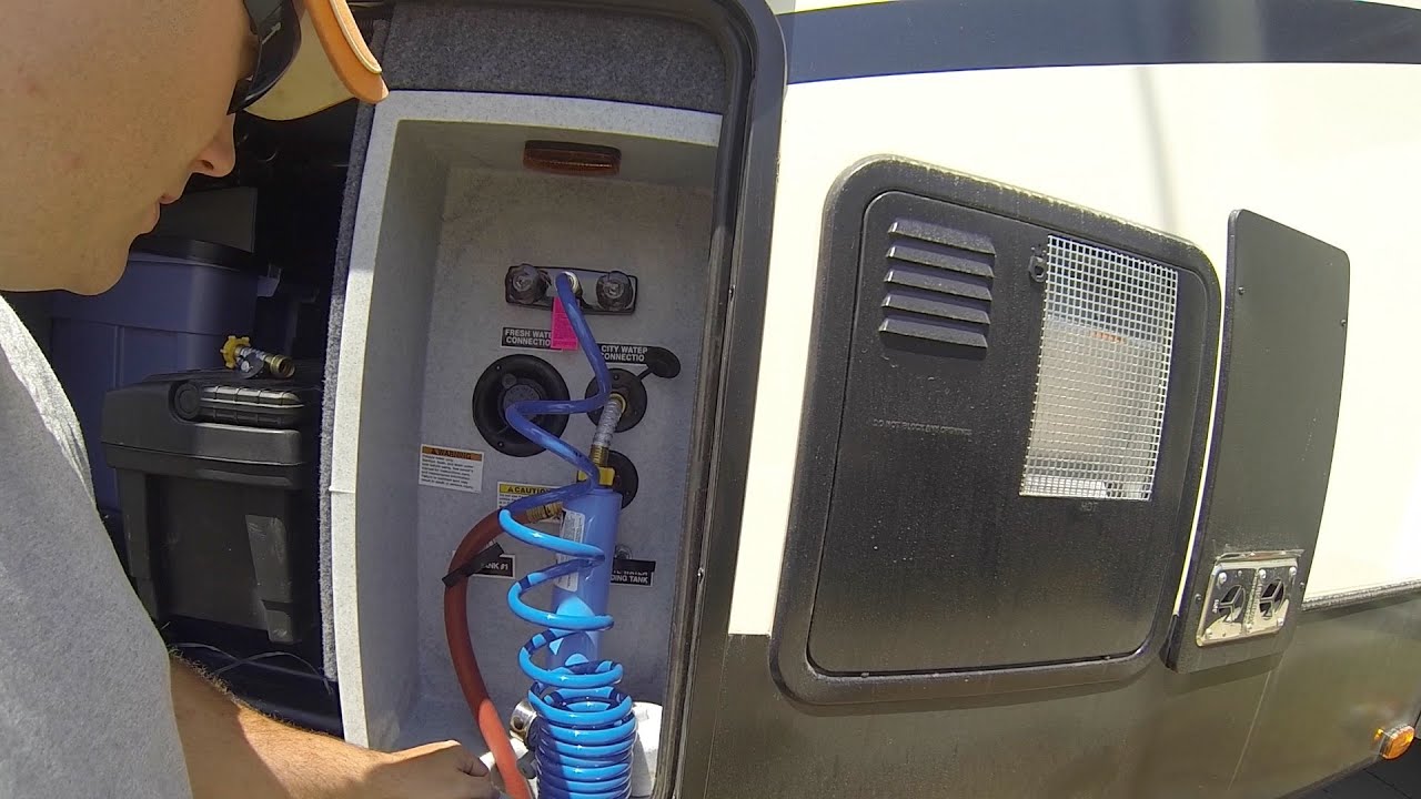 Best RV Water Hookup with black tank flush