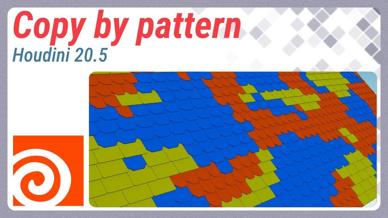 Geometry copy by pattern Houdini 20.5 #tutorial
