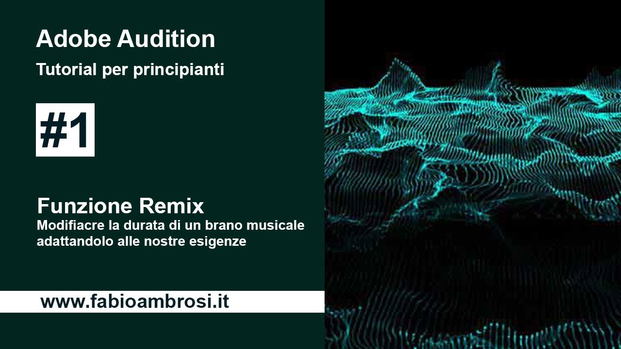 Funzione Remix di Adobe Audition 2019: tagliare e adattare un brano musicale