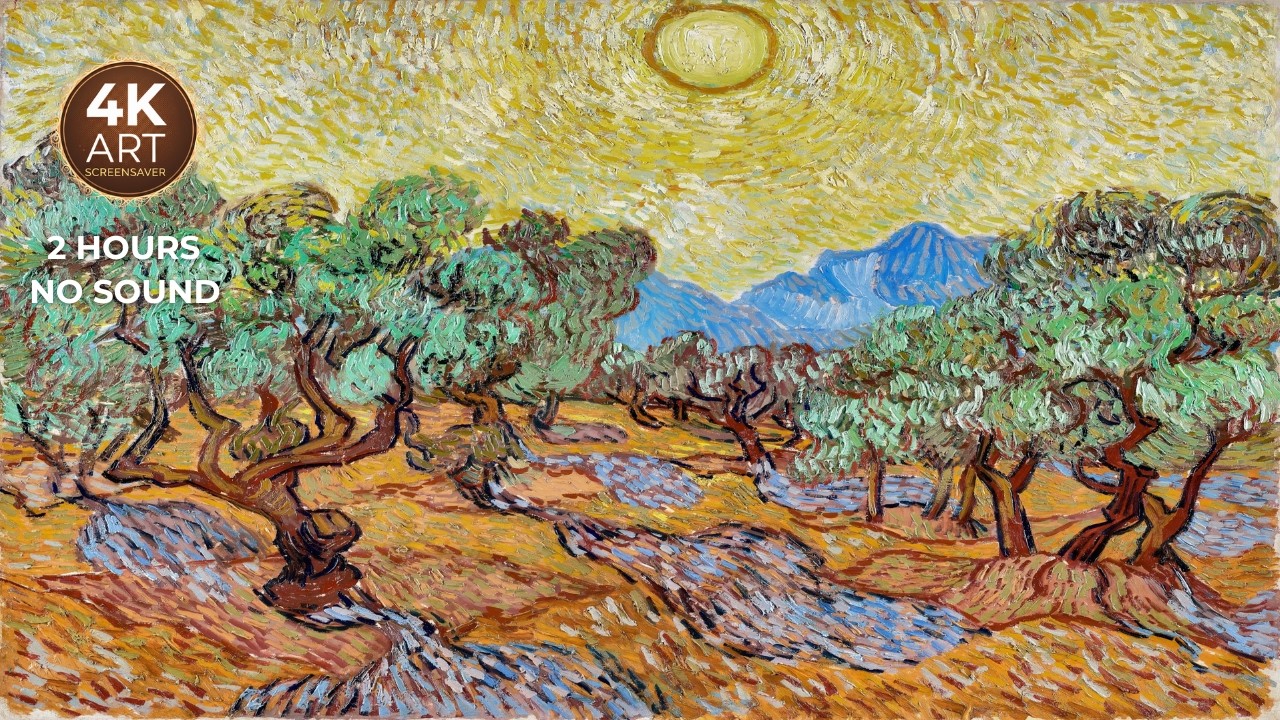Van Gogh's Olive Trees | 2 Hours In The Heat   ---EcoArtLab • Frame TV & Printable Art #screensaver