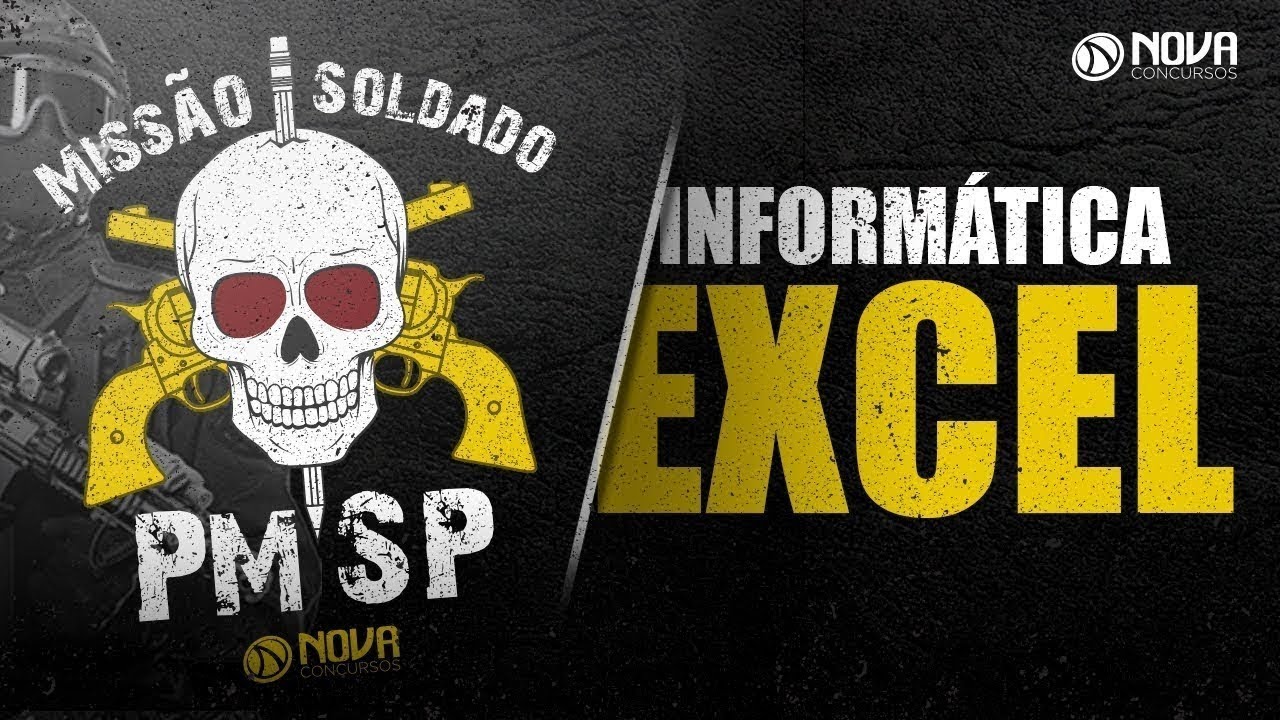 PM SP: Informática Aula Excel Planilha Parte 1 - Cid Marques