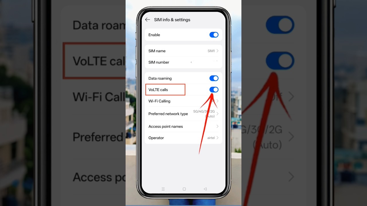 How to enable 4g VoLTE calls in one plus #shorts #sorts #youtubeshorts