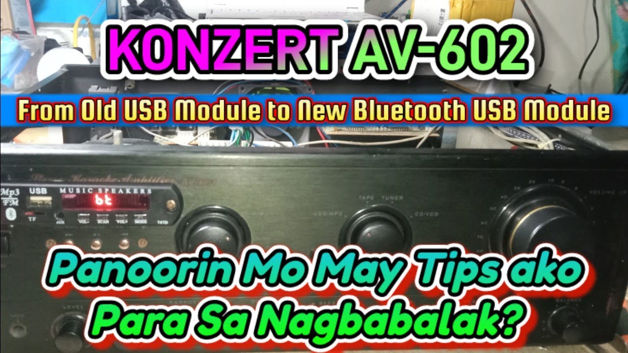 Konzert AV-502 Additional USB Bluetooth Module | Medyo May Humming Kaya Panoorin? #repair #konzert