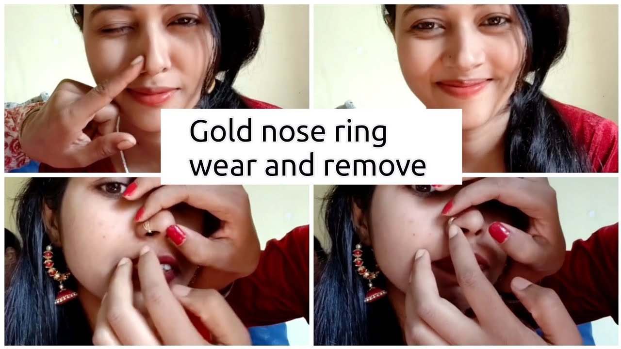 How to wear and remove gold nose ring/ nose ring design/ gold nose ring/ nose ring collection/ nose