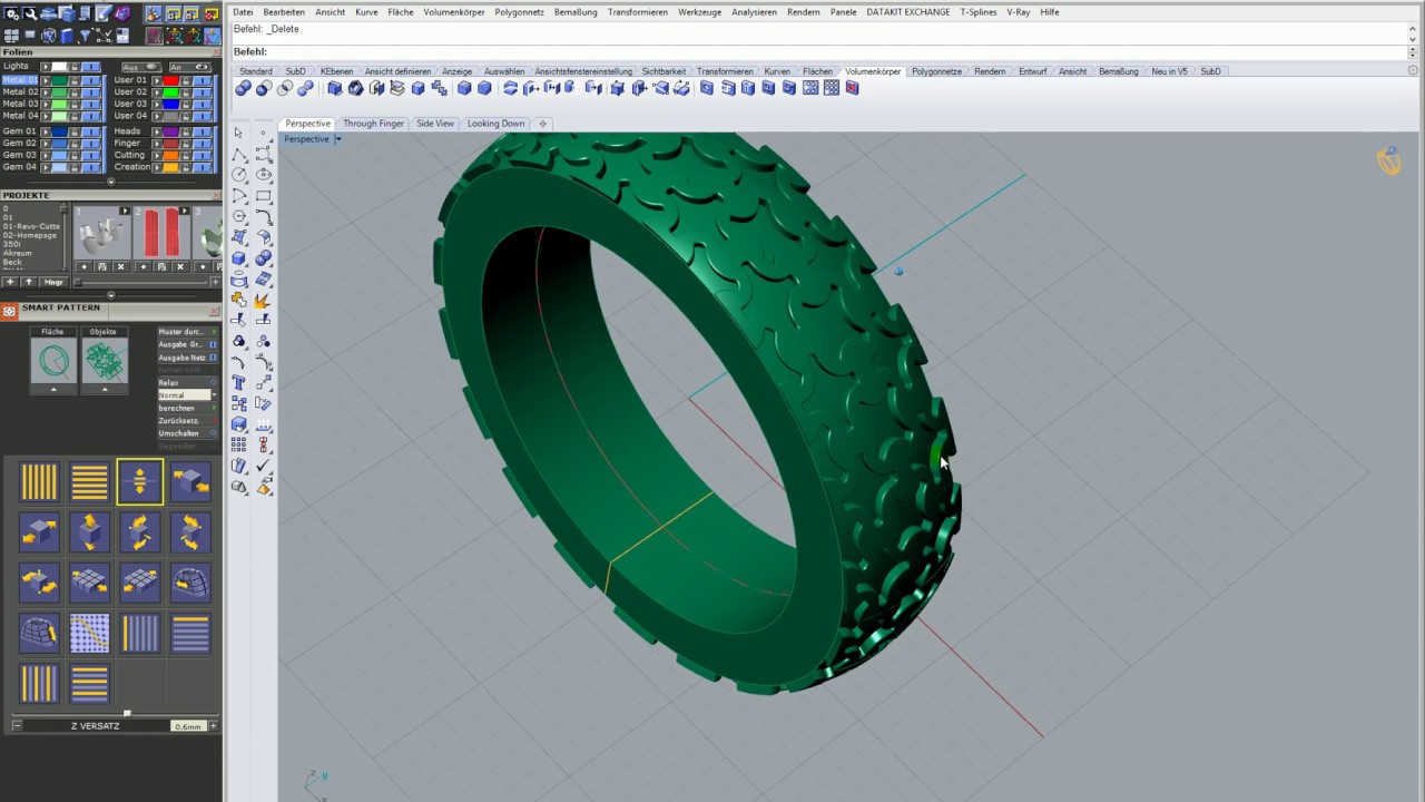 Matrix: Ring Muster verteilen mit Smart Pattern
