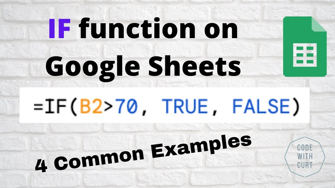 Google Sheets - IF function