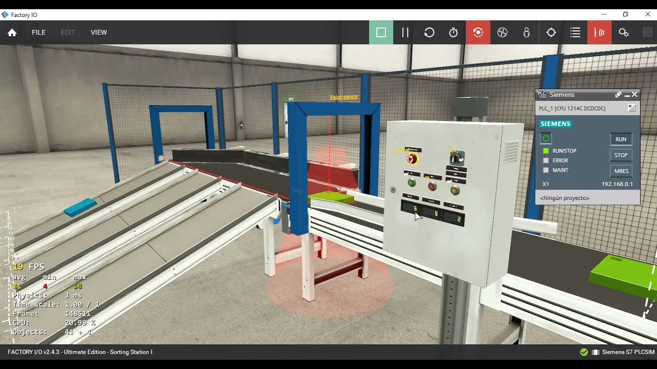 Sorting Station con TIA Portal + Factory I/O