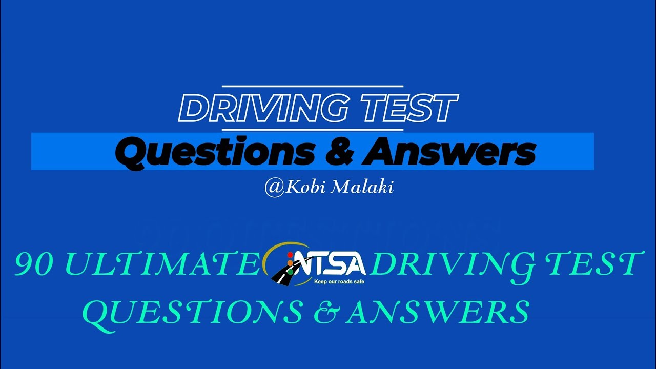 Driving Test Questions & Answers