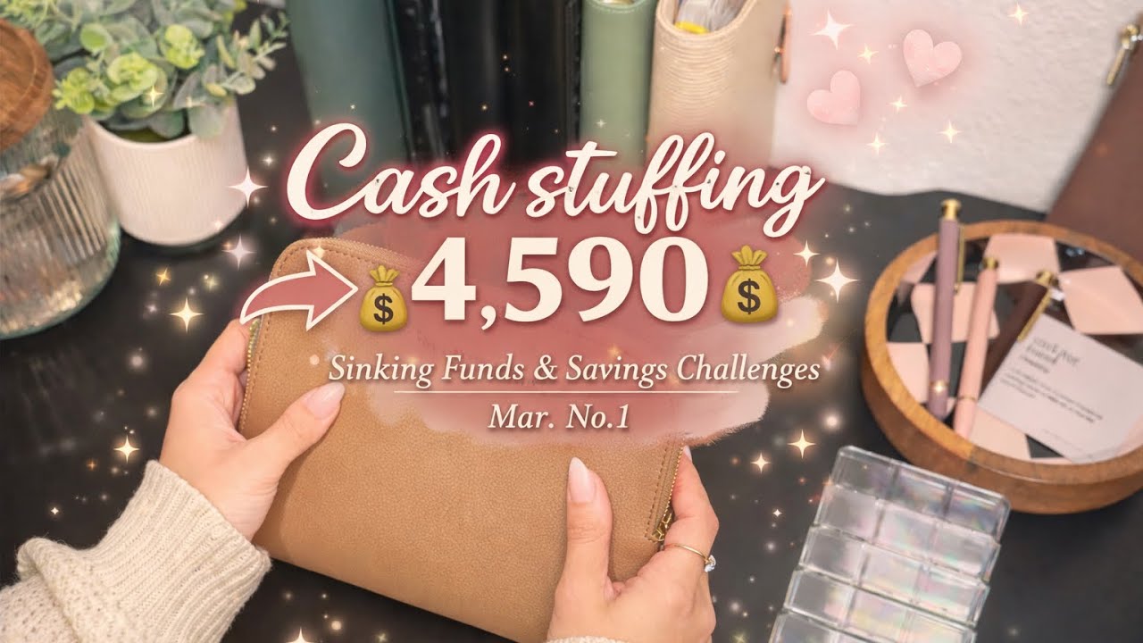 Cash Stuffing $4,590 I March 2026 I #cashstuffing #momlife #budget 