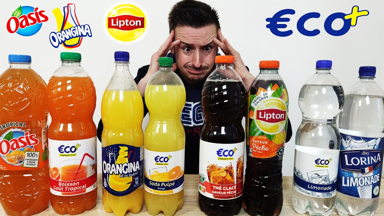 JE TESTE TOUS LES SODAS ECO+ ! (Ice Tea, Oasis, Orangina)