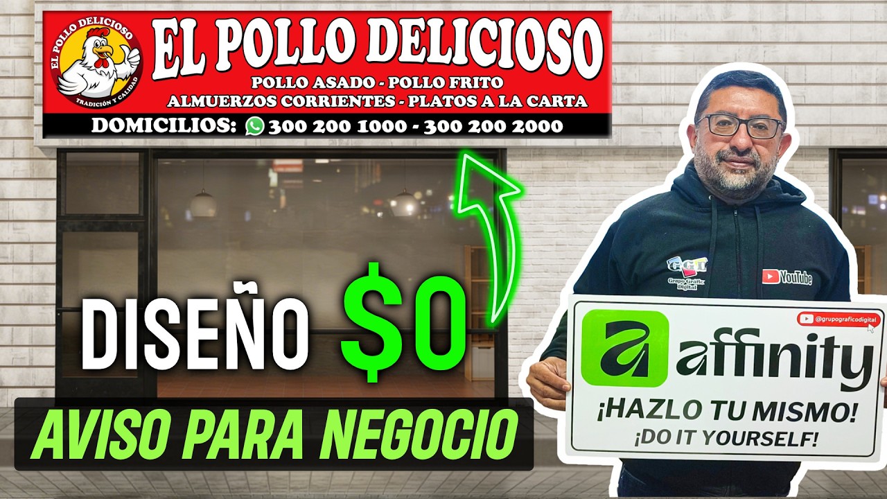 🤩 ¿Por qué pagar de más por tu aviso? Aprende a diseñarlo y hacerlo tú mismo (Tutorial Affinity)