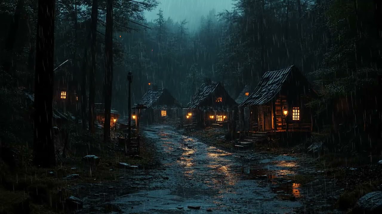 Rain Sounds for Deep Sleep and Insomnia Relief  Calm Night Rain Ambience, No Talking