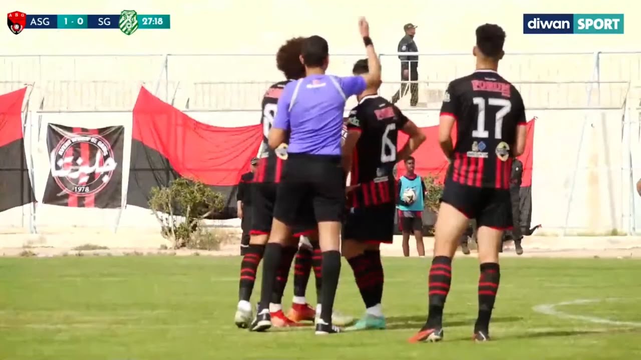 (ملخص المباراة) إنتصار مستقبل قابس بثلاثية نظيفة  على الملعب القابسي ASG 3-0 SG