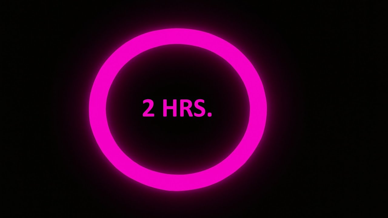 Pink Neon Ring – 2 Hours | LED Loop Screensaver for Soft Calm & Focus