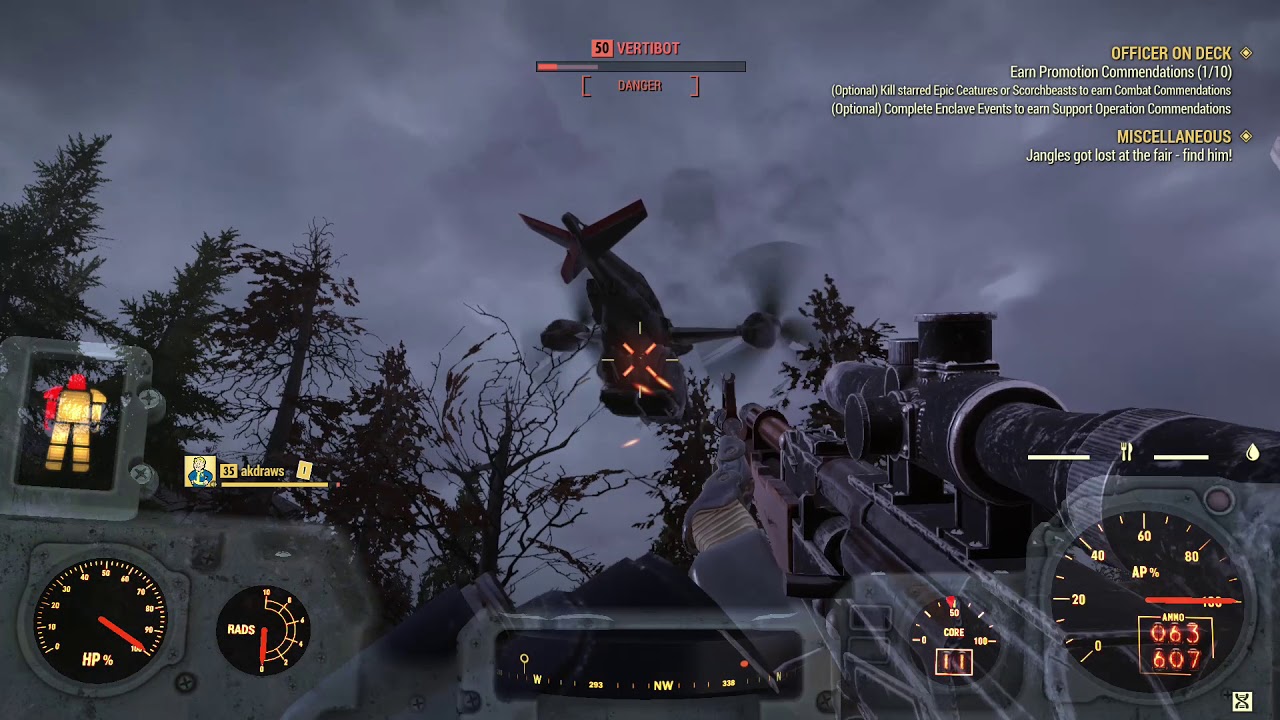 Fallout 76:  EASY XP by Killing Your Own Vertibots