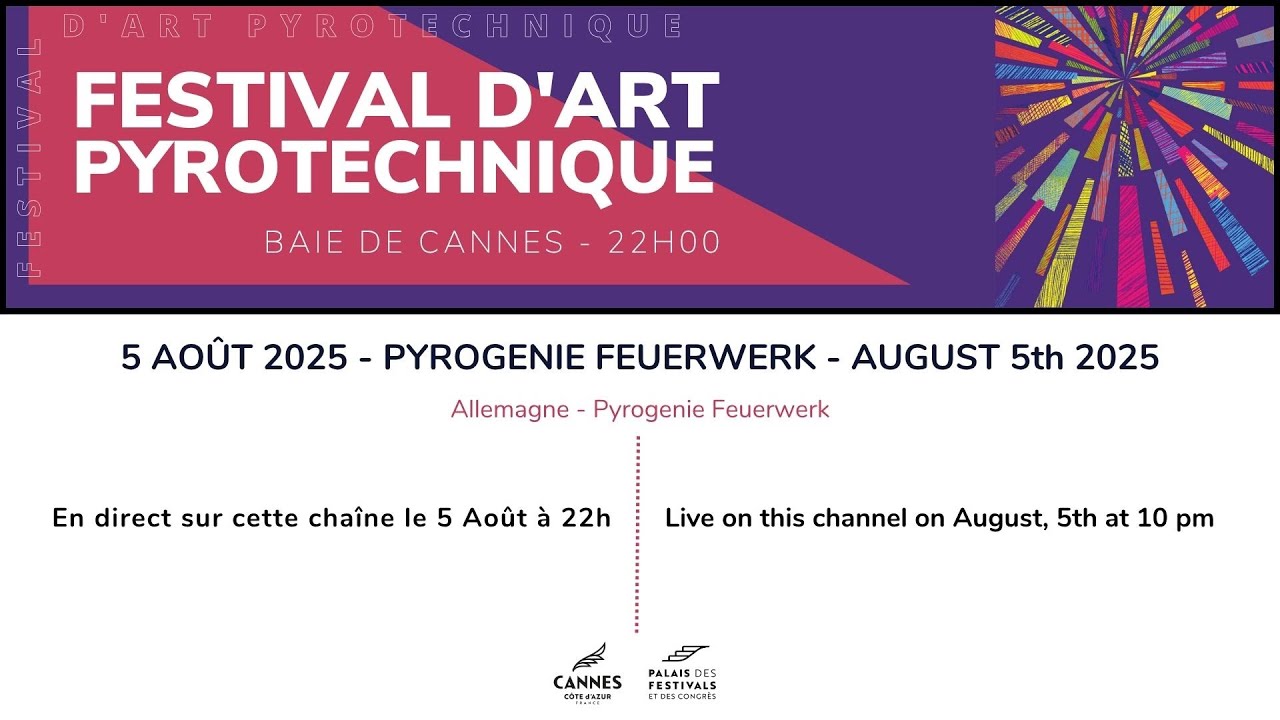 🔴 LIVE Feu d’artifice  05 Août  2025 - Cannes