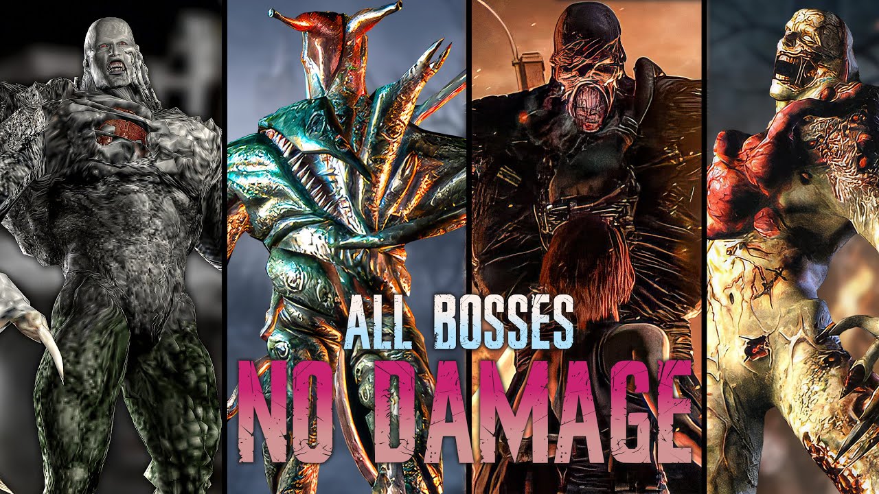 Resident Evil Umbrella Chronicles ALL BOSSES【NO DAMAGE】4K60ᶠᵖˢ