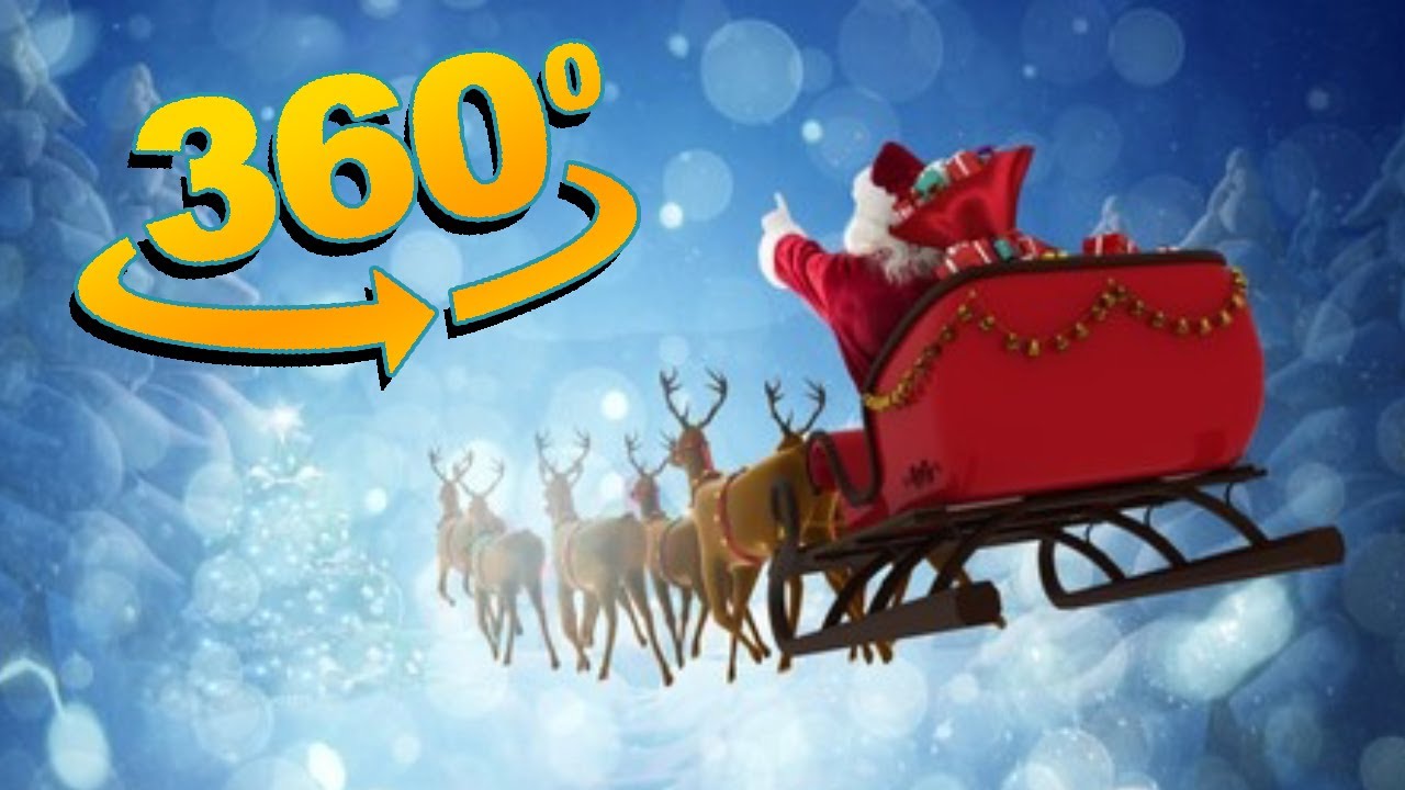 VR Réalité Virtuelle 360°: Promenade en traîneau avec le Père Noël