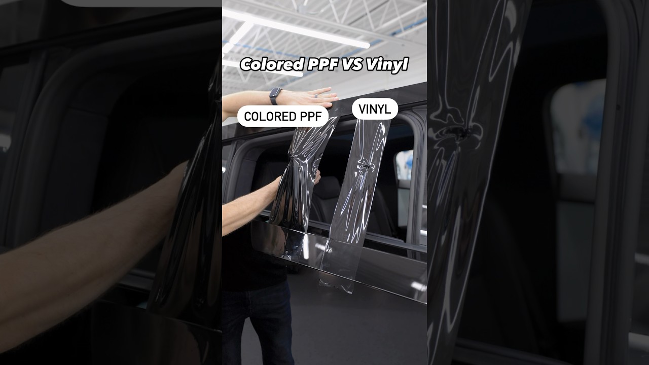 Why get COLORED PPF!?🤔 #ppf #protection #ppfinstallation #tesla #truck #cybertruck