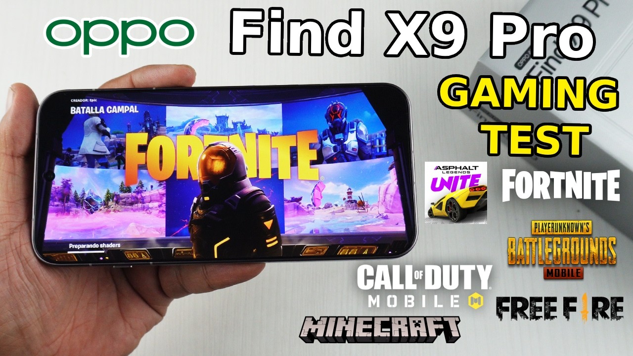 OPPO Find X9 Pro | Gaming TEST | Fortnite, Free Fire, PUBG, COD y Minecraft