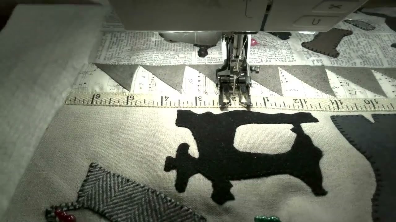 Wool Applique: "All Dressed Up" on the Bernina B790 PRO with the Walking Foot and BSR Episode 7