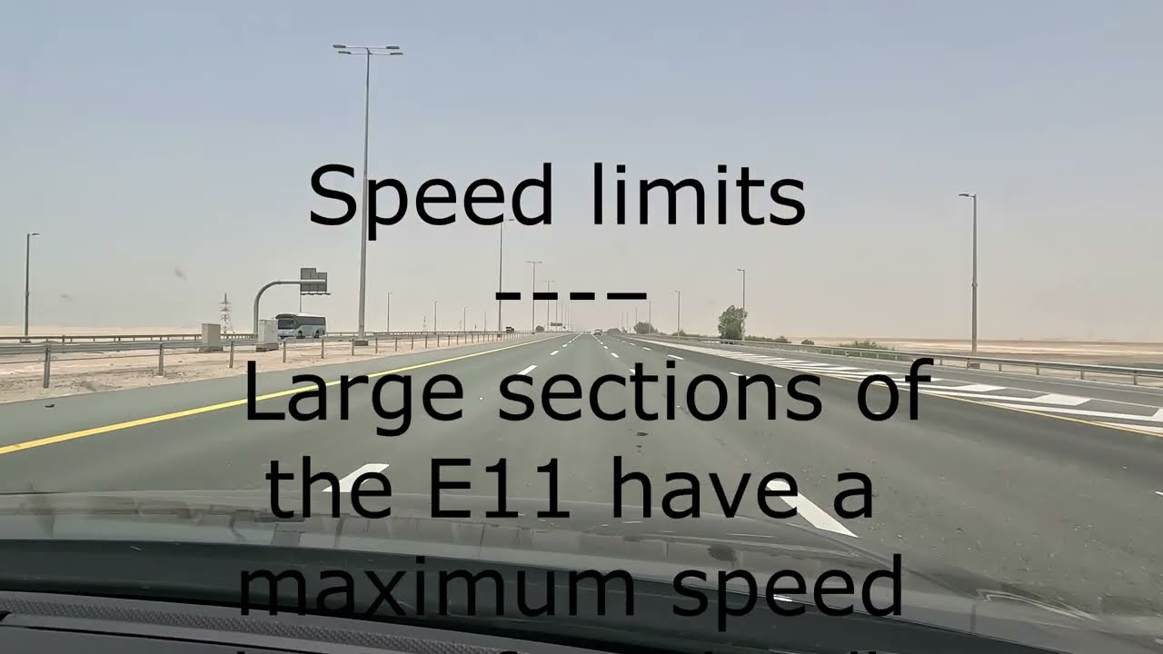 Highway E11 - Abu Dhabi - Highest speed limit in the world 160kmh/ 100mph