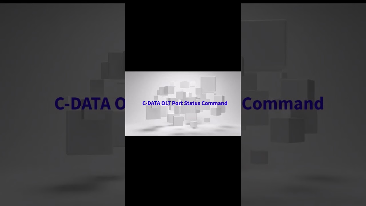 How to Configure CDATA C Data OLT Step by Step Part-1 @ 