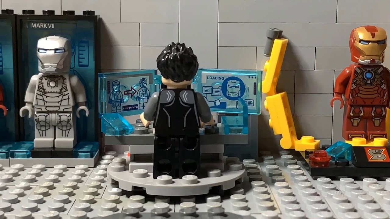 Lego Iron Man mark 42 suit up stop motion