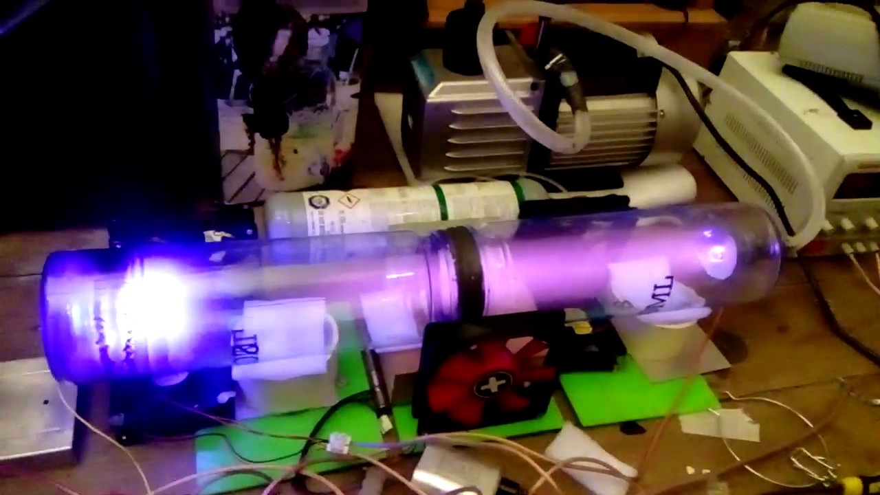 Homemade particle accelerator glow discharge throttling and control .  9min continuous run