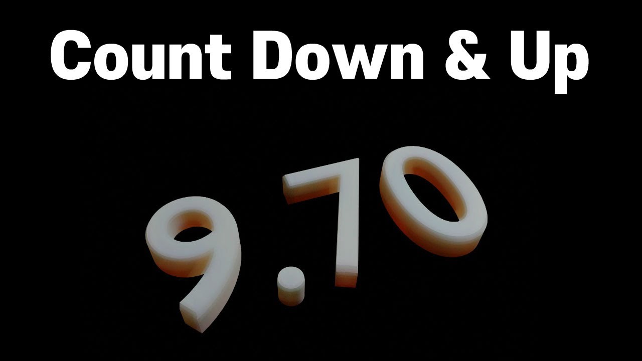 Count up & Down timer (Geometry Nodes, Blender)