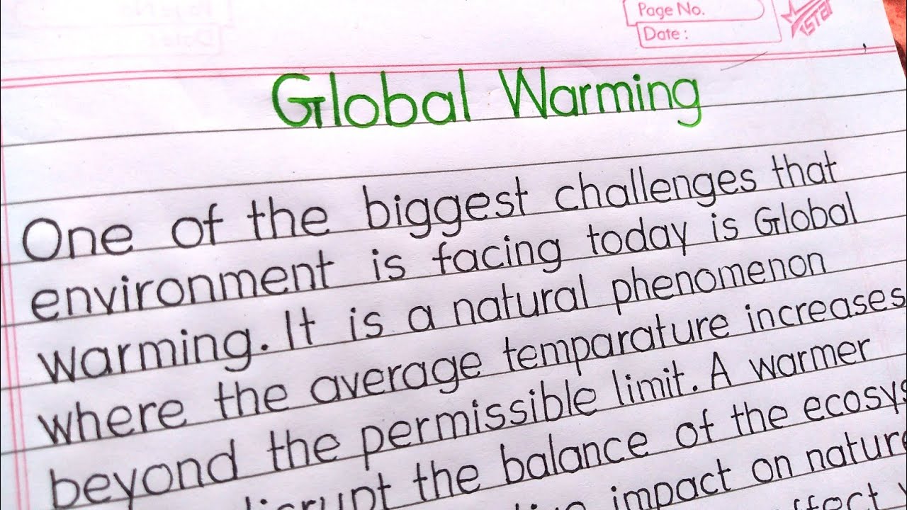essay on global warming in english ||write an essay on global warming || essay writing ||