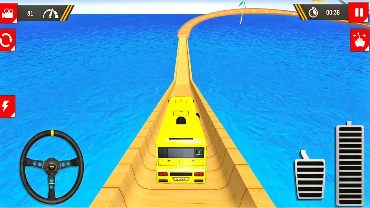 Impossible Offroad Bus Stunt Racing Game #5 | Bus Racing Game | Impossible Bus Driving Game