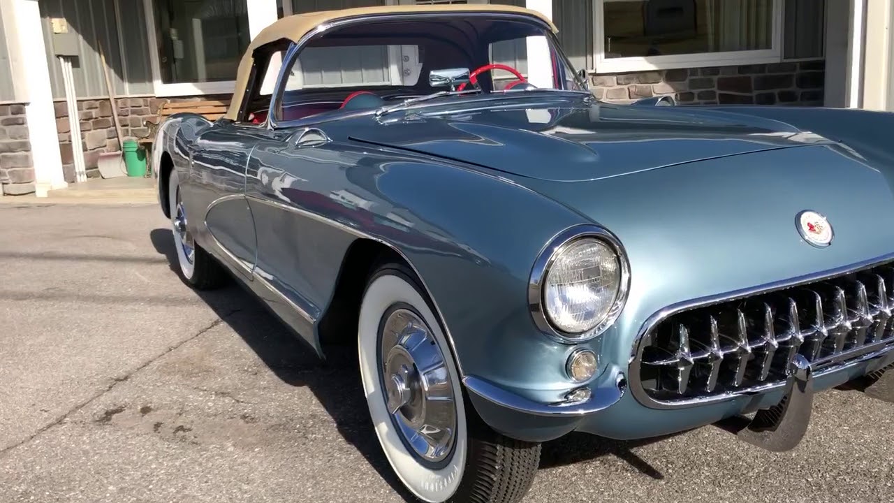 1957 Corvette Conv *FrameoffRestored*RareArcticBlue/Red*NoExpenseSpared*NCRSReady* FORSALE* www.sel