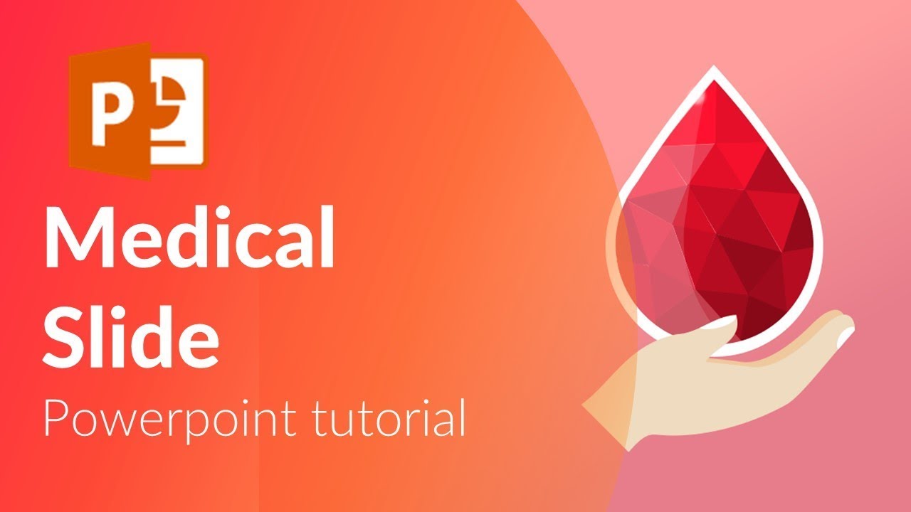 Medical blood drop slide. Powerpoint tricks