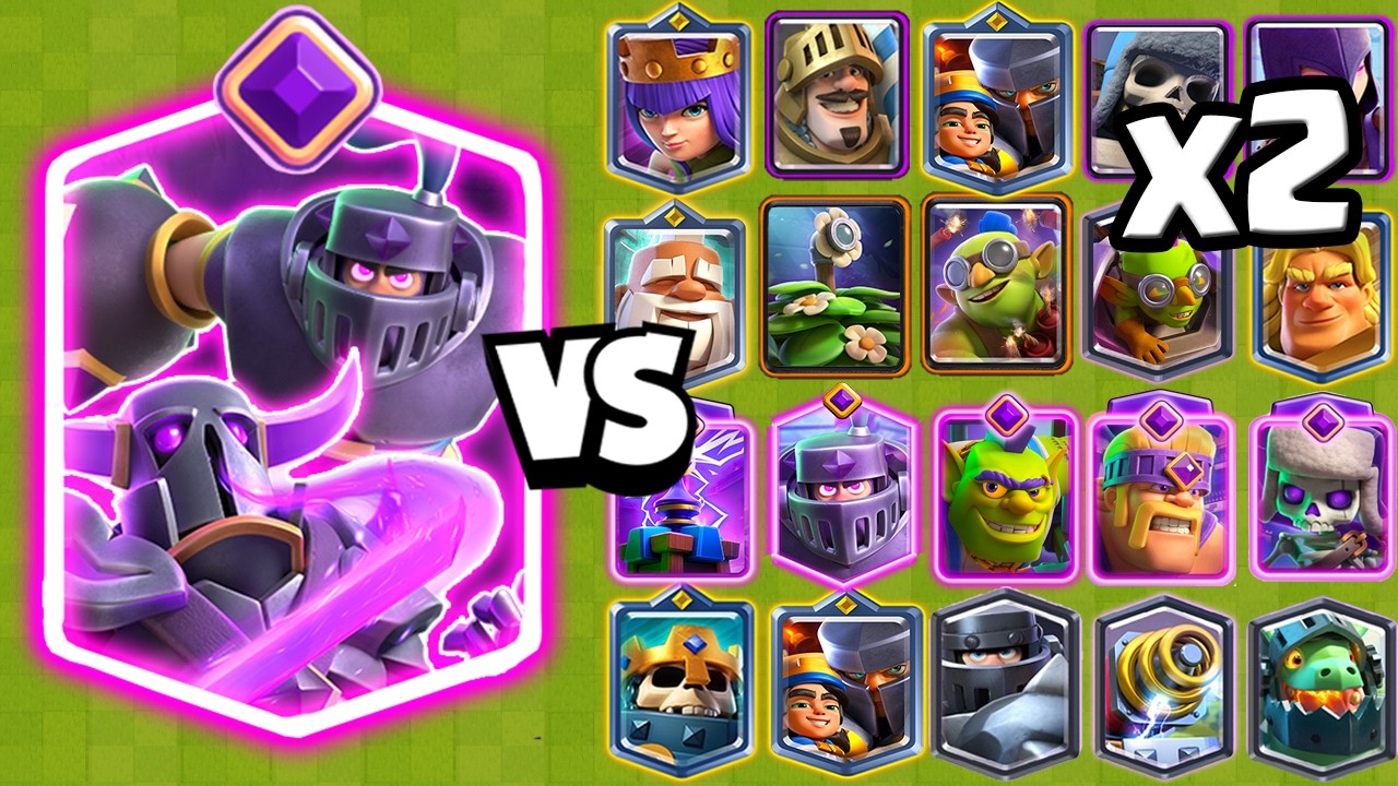 MEGACABALLERO y PEKKA EVOLUCIONADOS vs TODAS LAS CARTAS x2 | Clash Royale
