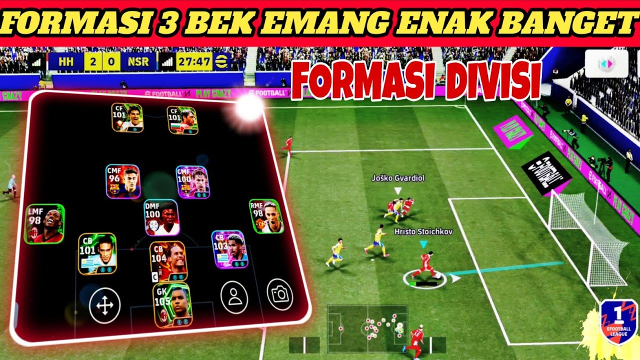 RATA RATA EMANG KENA B4NTA1 SAMA FORMASI [ 3142 ] DIVISI 1 EFOOTBALL FORMASI MENYERANG 