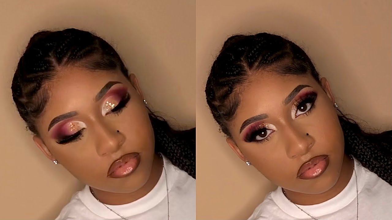 Fall Inspired Glitter Cut-Crease | Client Makeup Tutorial