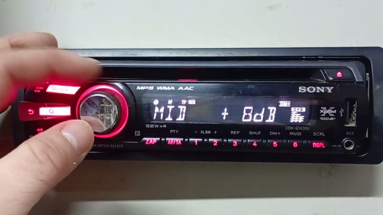 SONY CDX-430U CD MP3 USB AUX Radio Samochodowe Prezentacja Car Audio Test 
