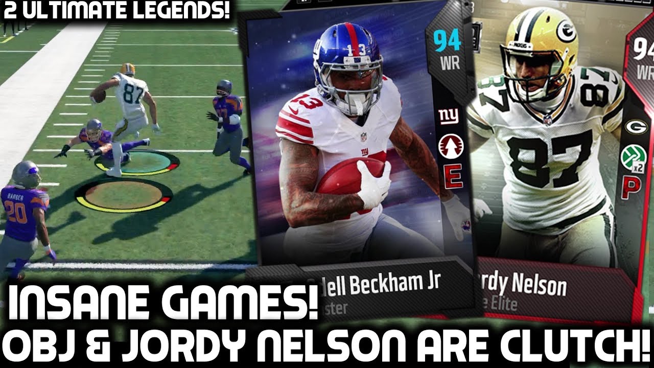 ODELL BECKHAM JR & JORDY NELSON ARE CLUTCH! 2 ULTIMATE LEGENDS! Madden 18 Ultimate Team