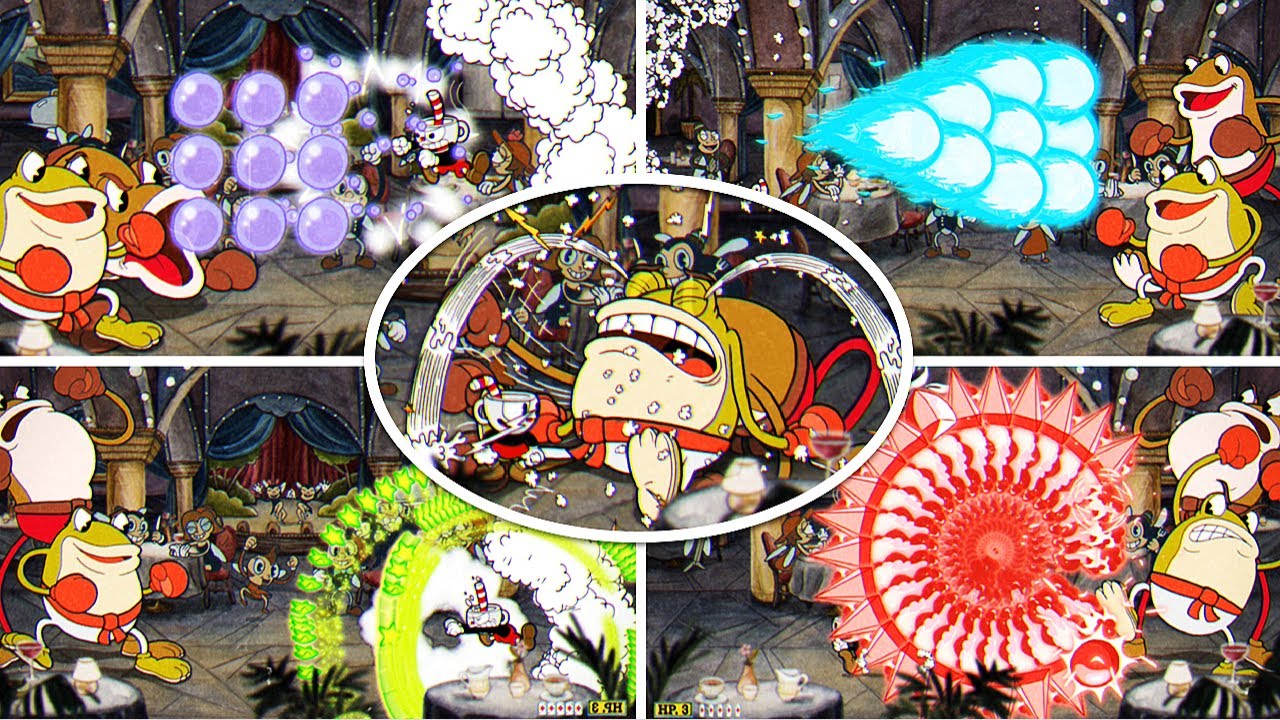 Cuphead - What If You Fight Ribby and Croaks Bosses with All Super EX Attacks