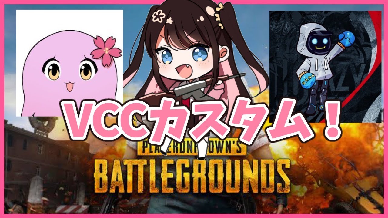 【VCC PUBG CUSTOM】今日は3人らしいです。謎の3人組！？【ぶいすぽ/花芽なずな】