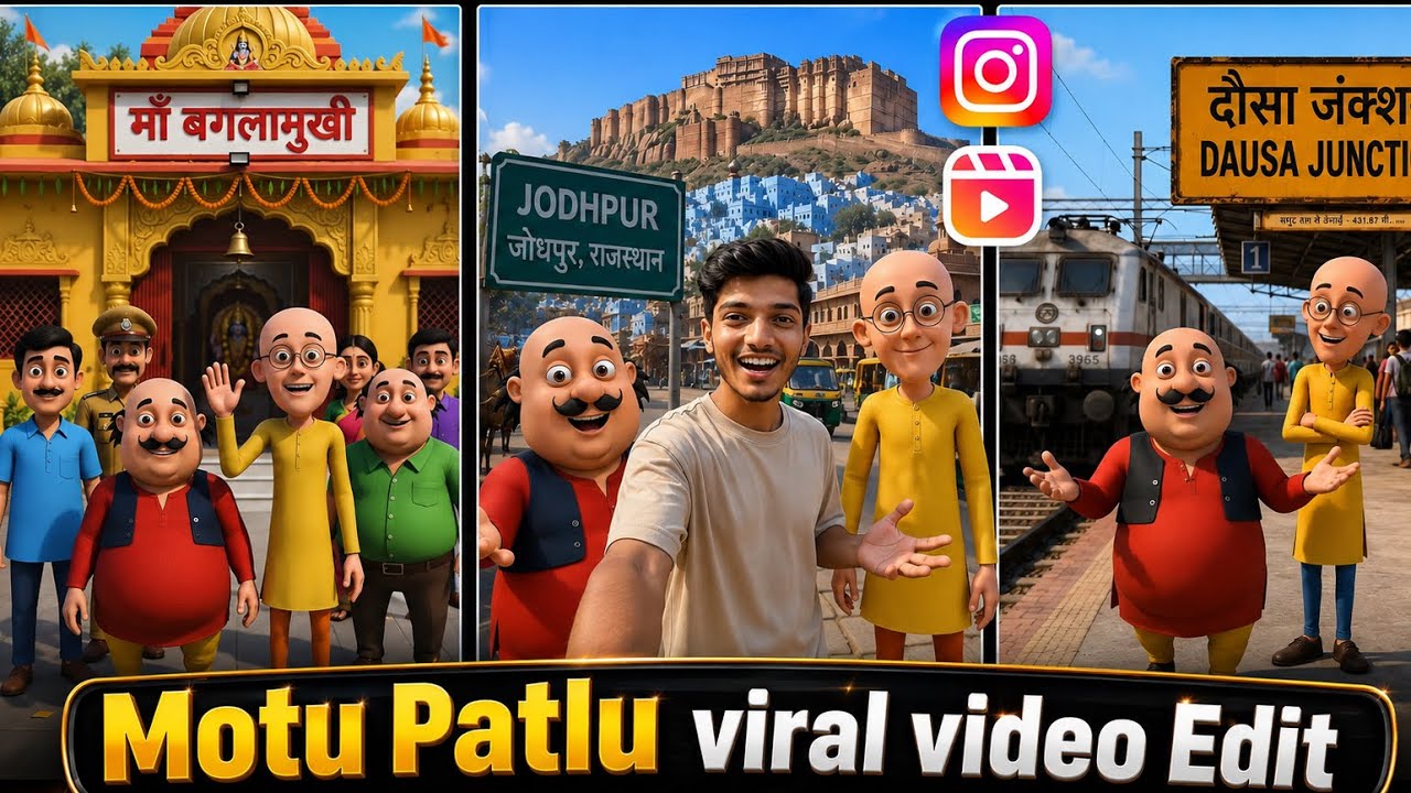 Instagram Motu Patlu Viral Ai Video Edit || Trending Motu Patlu Video Tutorial Editing 