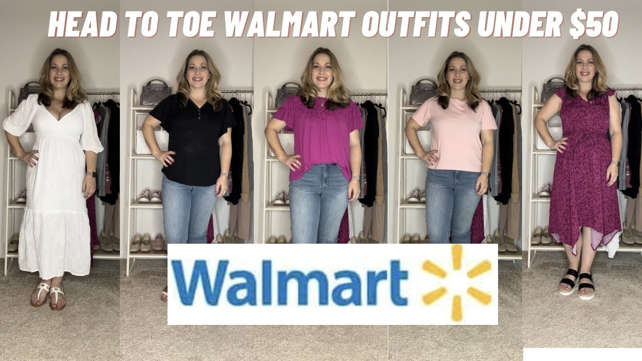 WALMART HEAD TO TOE COMPLETE LOOKS UNDER $50 | SPRING 2023 WALMART OUTFIT LOOKS | FASHION OVER 40