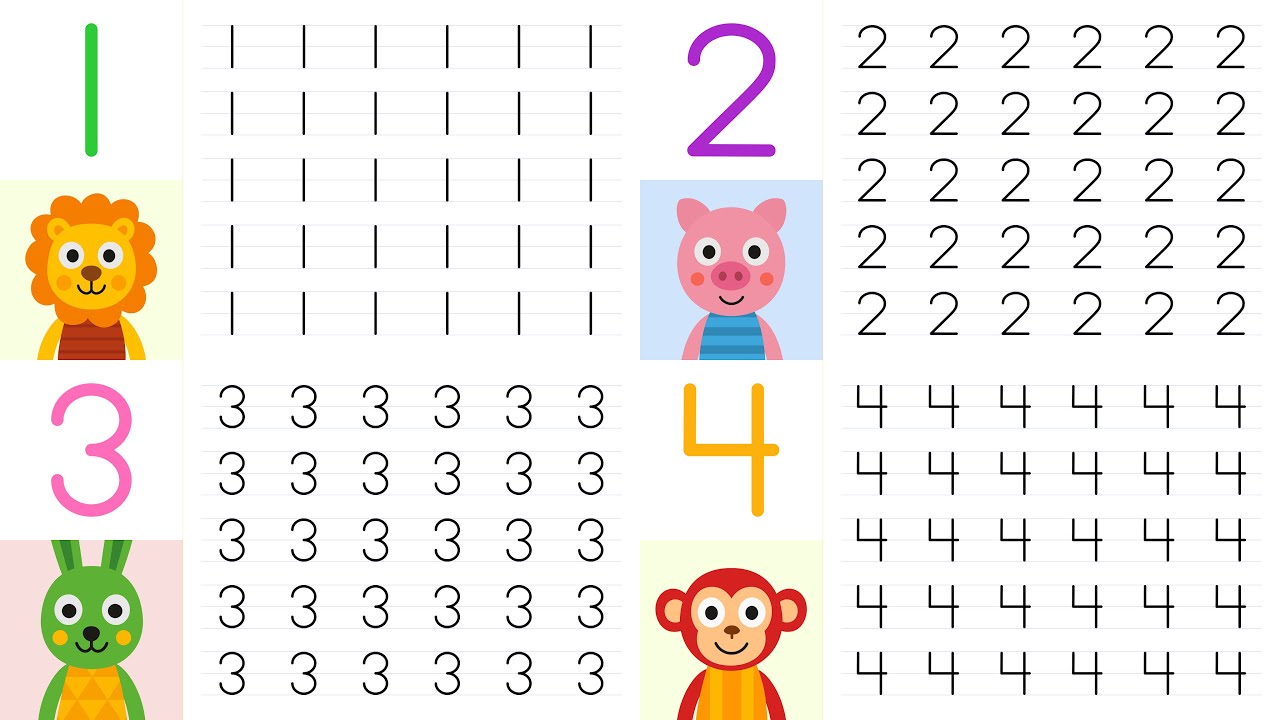 1 to 20 Number Tracing Worksheet | Preschool | Toodle & Tot