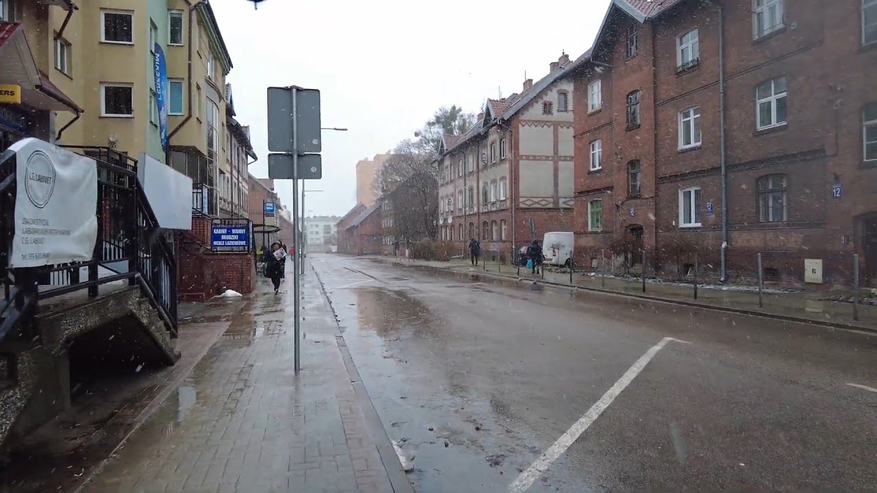 Olsztyn - Spacer po Zatorzu .  [ 4K 60fps ,3D audio ]