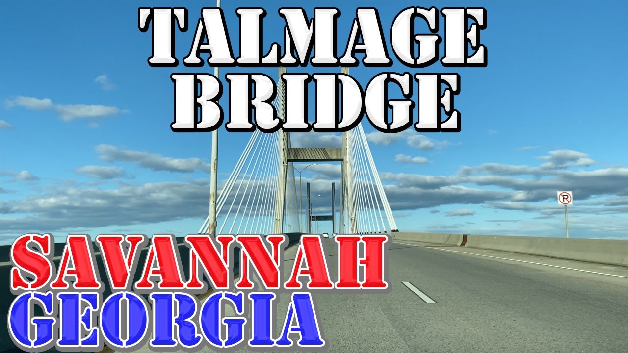 Talmage Bridge - Savannah - Georgia - 4K Infrastructure Drive