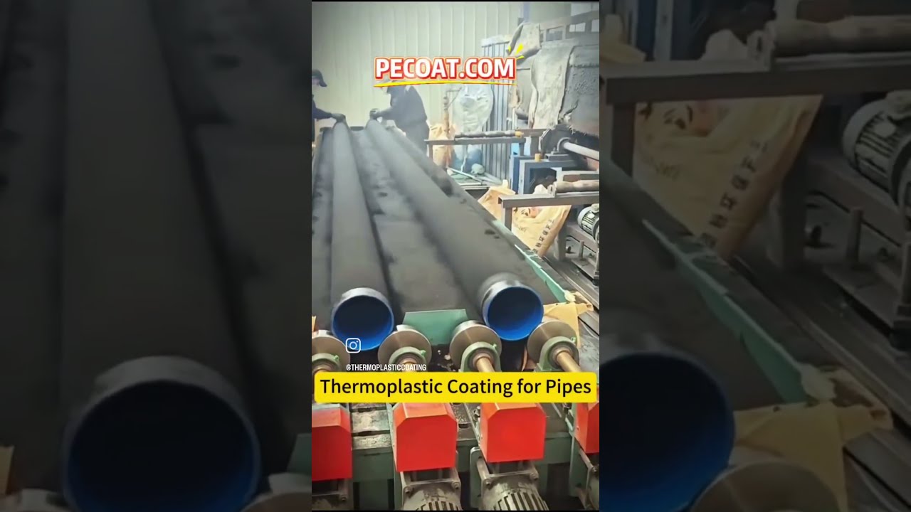 Thermoplastic coating for pipes, rotation dip coating process for pipes tubes  #pipelining#dipcoat
