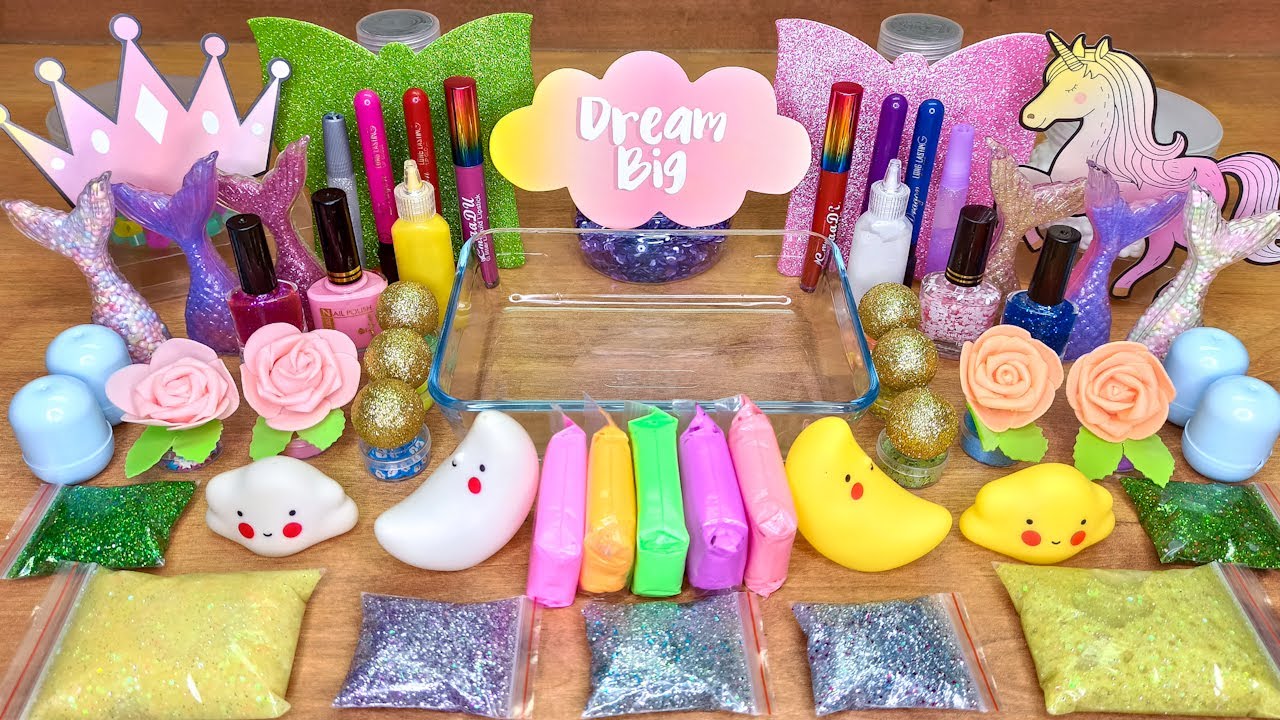 Fantasy Makeup Slime Mixing - Satisfying ASMR slime Video!